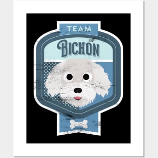 Team Bichon - Distressed Bichon Beer Label Design Posters and Art